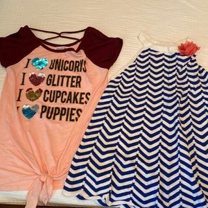 Girls shirt lot - size large